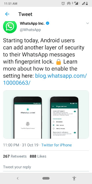 Whatsapp's fingerprint lock update is now available for Android users