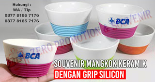Bowl Silicone Mug, Mug Porselin Bowl Silikon, Promosi Mangkuk Silikon