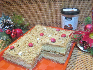 Prajitura cu crema caramel si alune prajite