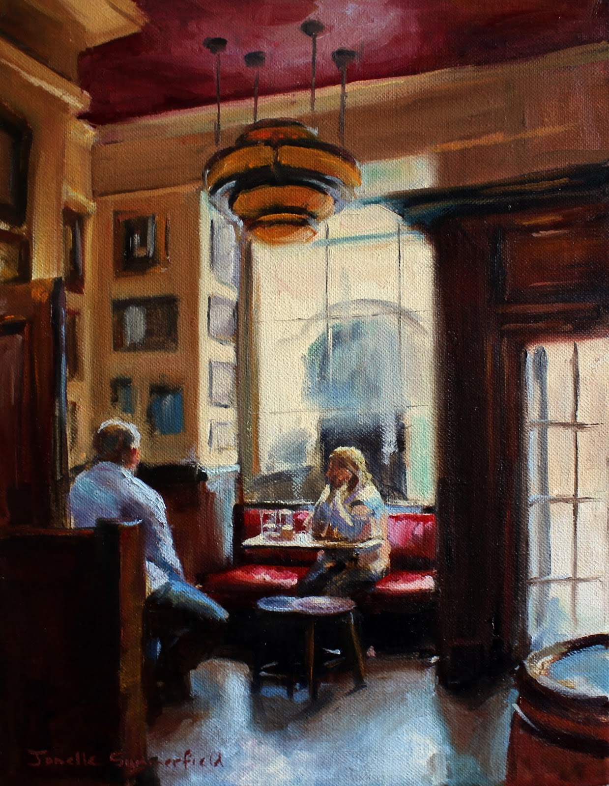 Jonelle Summerfield Oil Paintings Drinks at the Pub