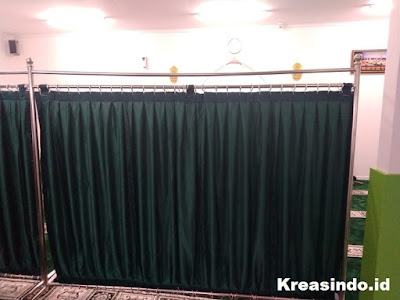 Pemabatas Shaf Sholat Stainless pesanan PT Asuransi Askrida Syariah di Cempaka Mas Jakarta Pemabatas Shaf Sholat Stainless pesanan PT Asuransi Askrida Syariah di Cempaka Mas Jakarta