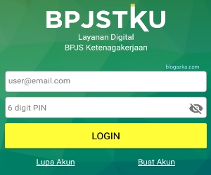 Menu login atau buat akun Menu login atau buat akun