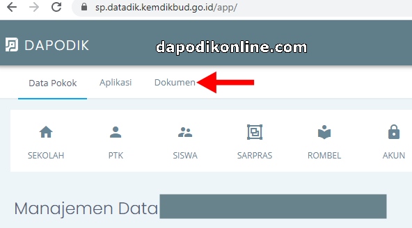 Klik menu Dokumen