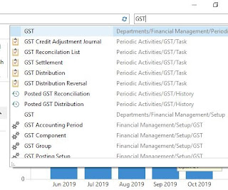 GST Pages , Reports etc coming when GST entered on search box