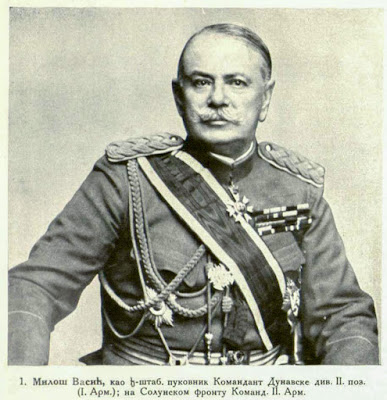 Milos Vasić as Colonel of the General Staff Commandant of the Danube Division II (1st Army); at Salonica Front Commandant of the 2nd Army