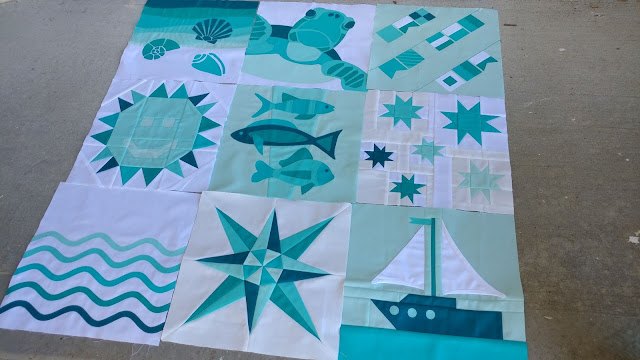 QAL By the Sea quilt blocks