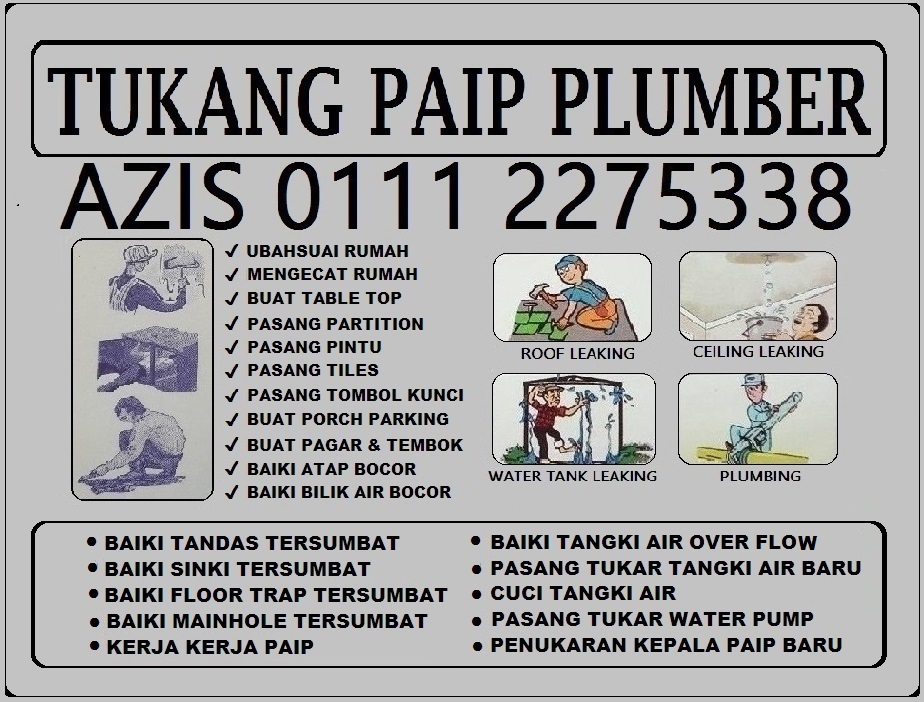 tukang paip plumber 01112275338 azis 