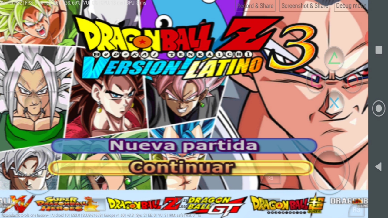 Dragon Ball Z Budokai Tenkaichi 3 MOD Version Latino PS2 ISO For