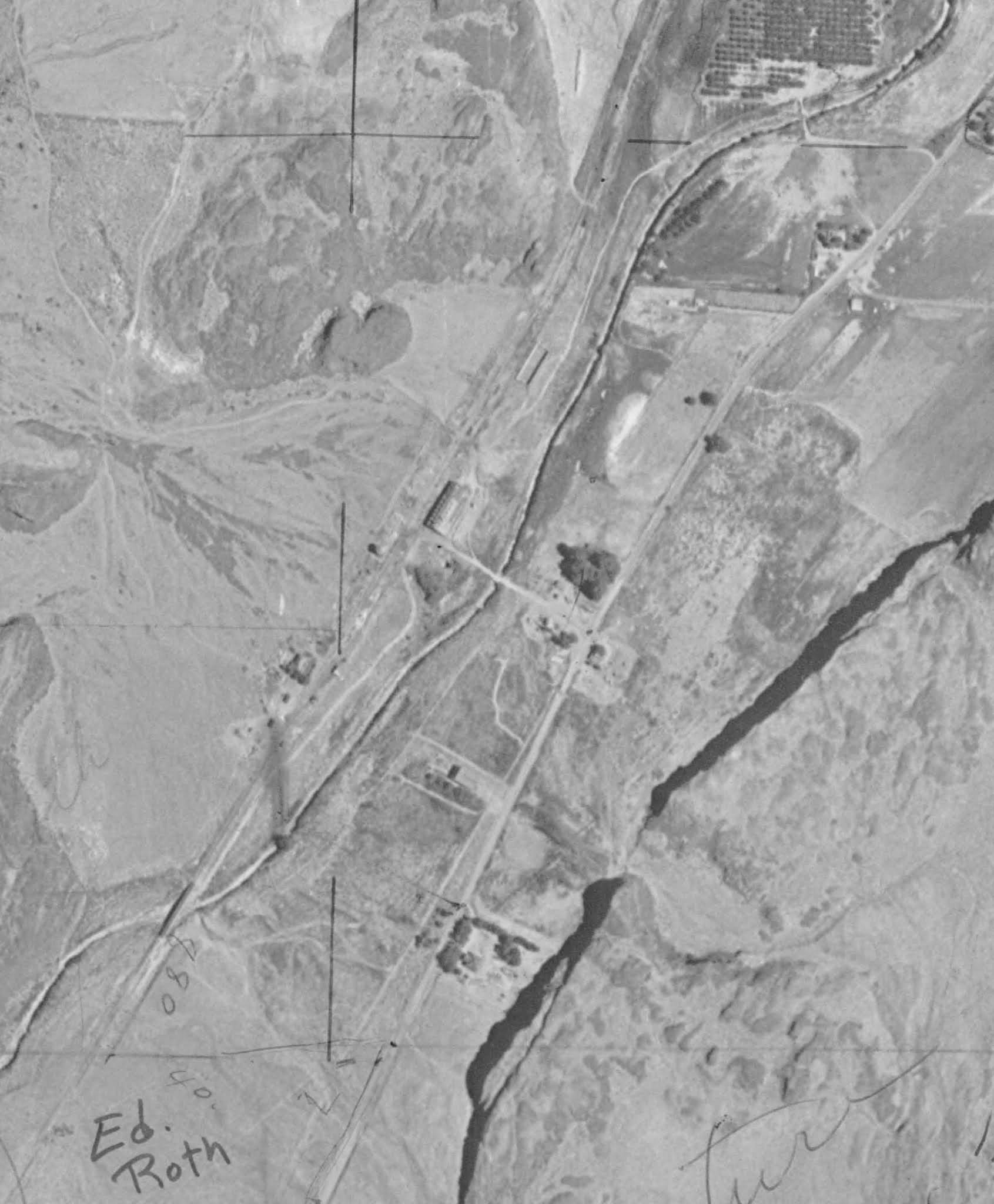 Big Bend Railroad History 1949 Palisades Aerial View