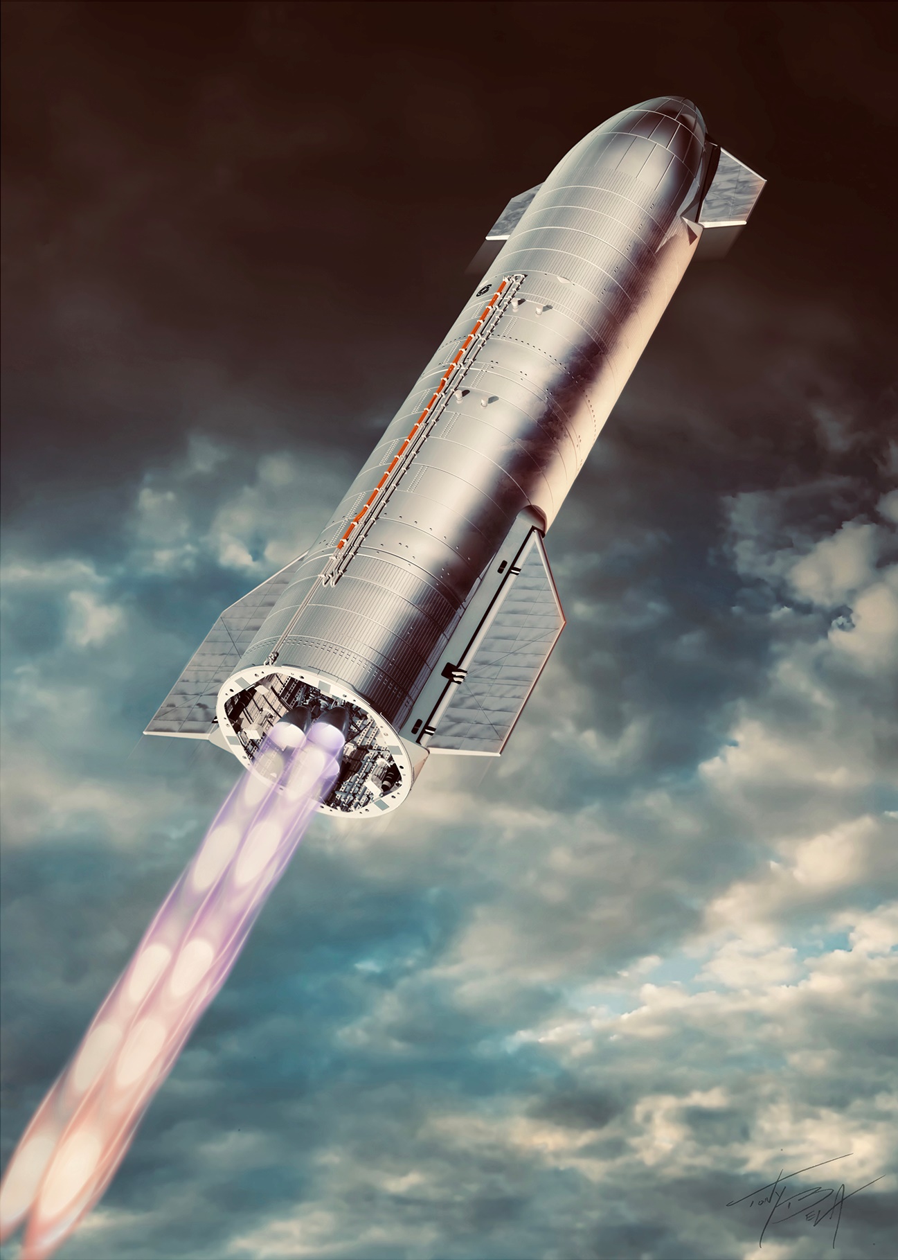 Incredibly detailed posters of SpaceX Starship SN8 15km test flight by