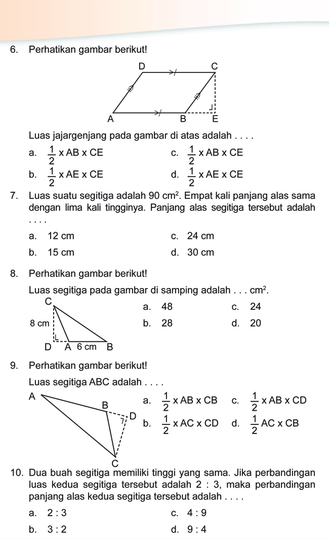 Soal Luas dan Keliling Segitiga 1