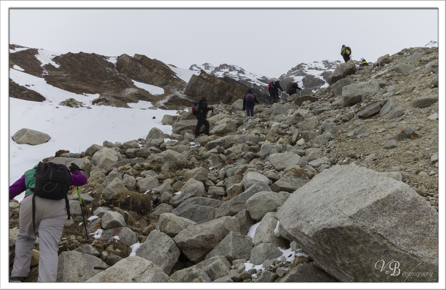 Start of the climb , Lamkhaga pass trek