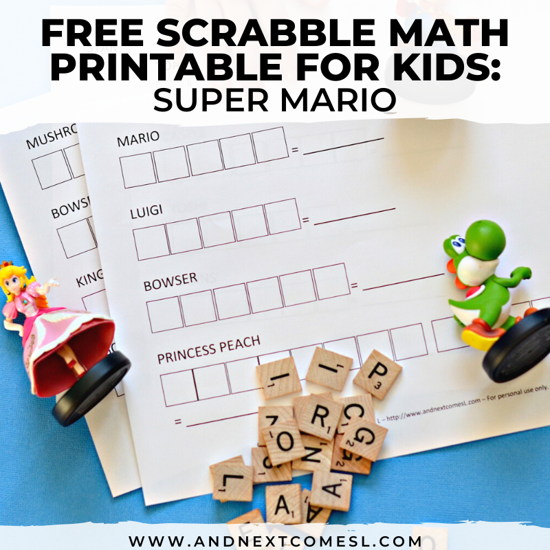 Free Printable Mario Math Worksheets