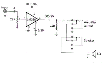 LM380, Build 2 Watts Audio Amplifier Circuit Diagram | Supreem Circuits