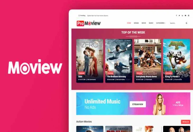 Moview Blogger Template Premium Free Download