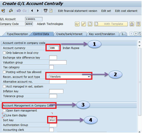 SAP FICO Central How to Create Sundry Creditors GL Account