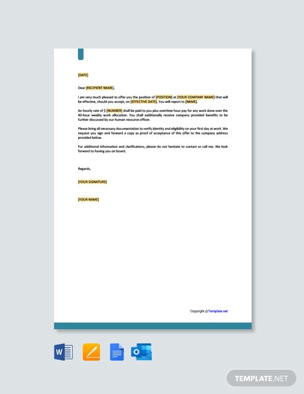 Exempt Offer Letter Template ~ Resume Letter Exempt Offer Letter Template ~ Resume Letter