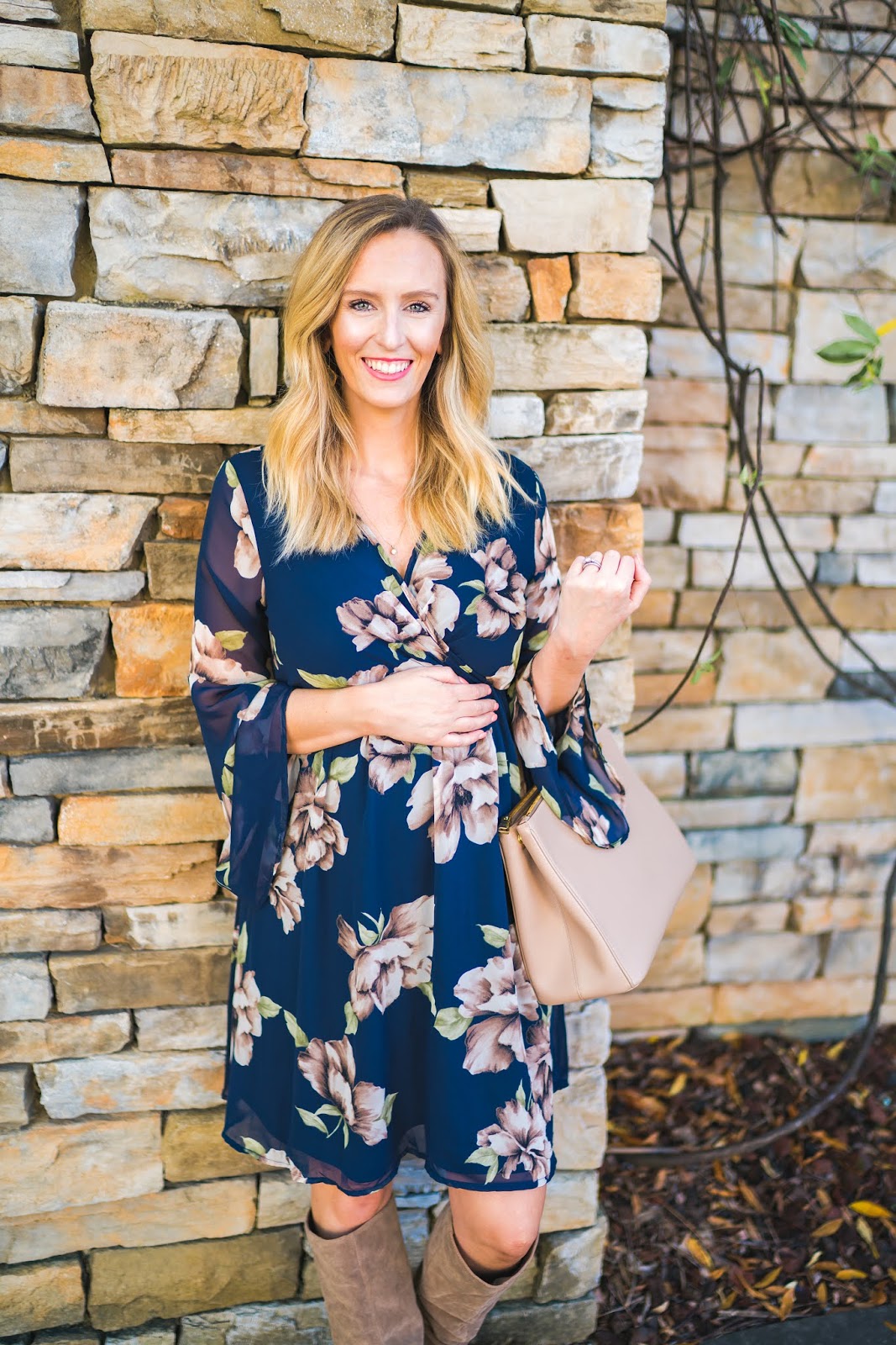 smiles and stripes: Fall & Winter Baby Shower Dresses from Pink Blush Maternity