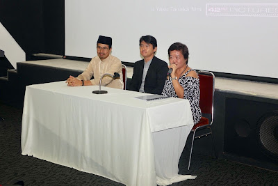 A screen showing the presentation for 'Terbalik', which was shown during the press conference at Finas. — Courtesy of 42nd Pictures Sdn Bhd