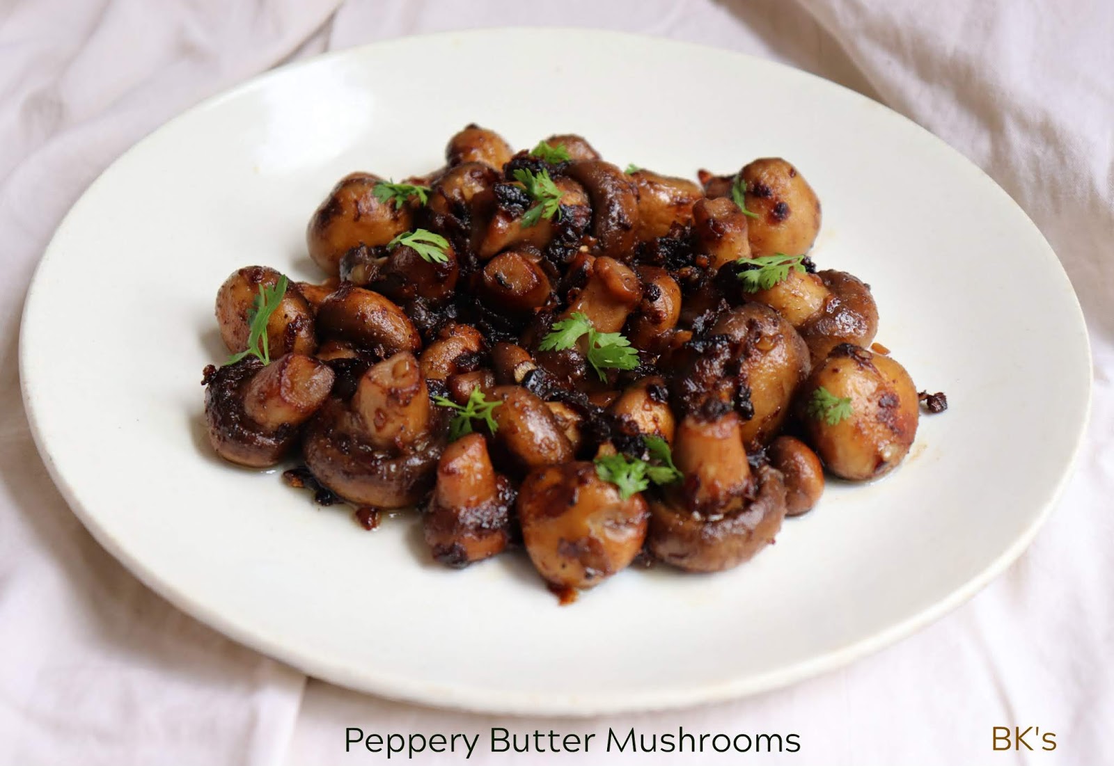 Blessy's Kitchen Pepper Butter Mushrooms/ Garlicky Pepper Butter Mushrooms