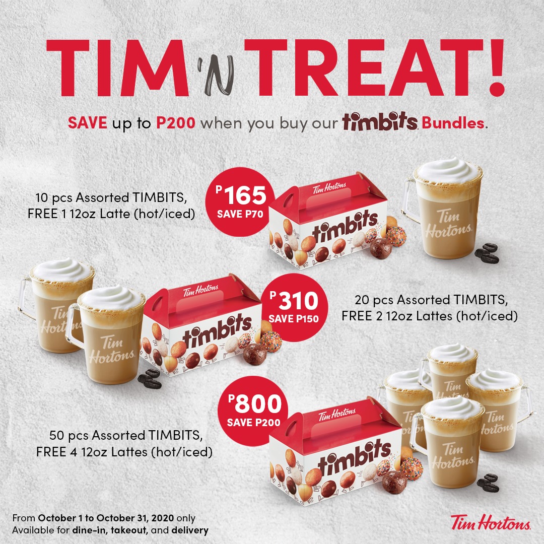 Manila Shopper Tim Hortons Timbits Bundle Promo Oct 2020