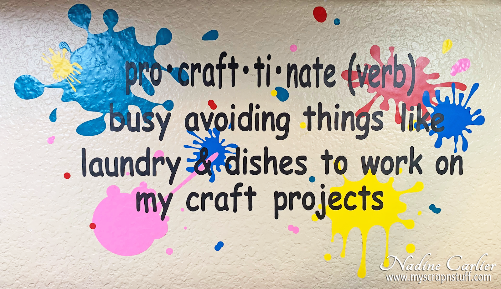 Vinyl Wall Art For My Craft Room Nadine Carlier