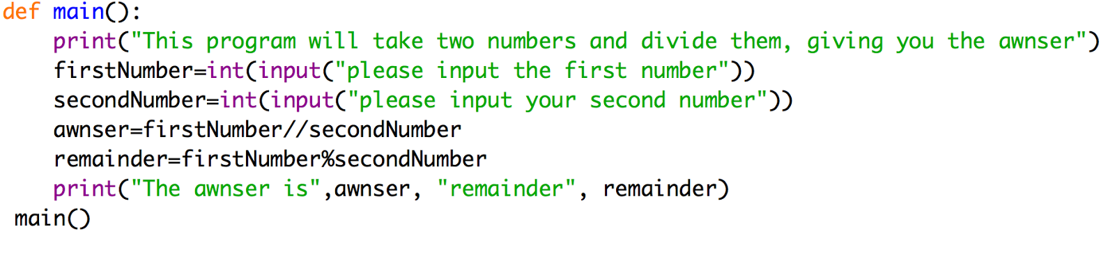 PYTHON CODING IGCSE