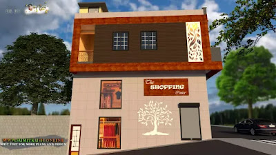 SIDE%2BVIEW%2BRENDER house plan - Free House Plan For 9 By 36 ft With Shop