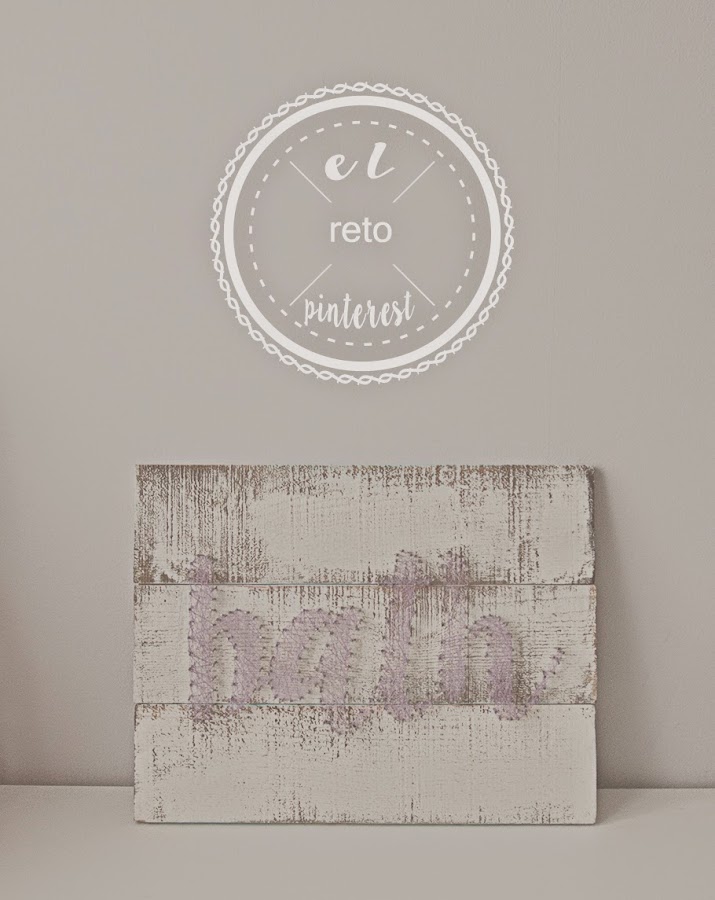 diy cuadro decorativo con puntas e hilo