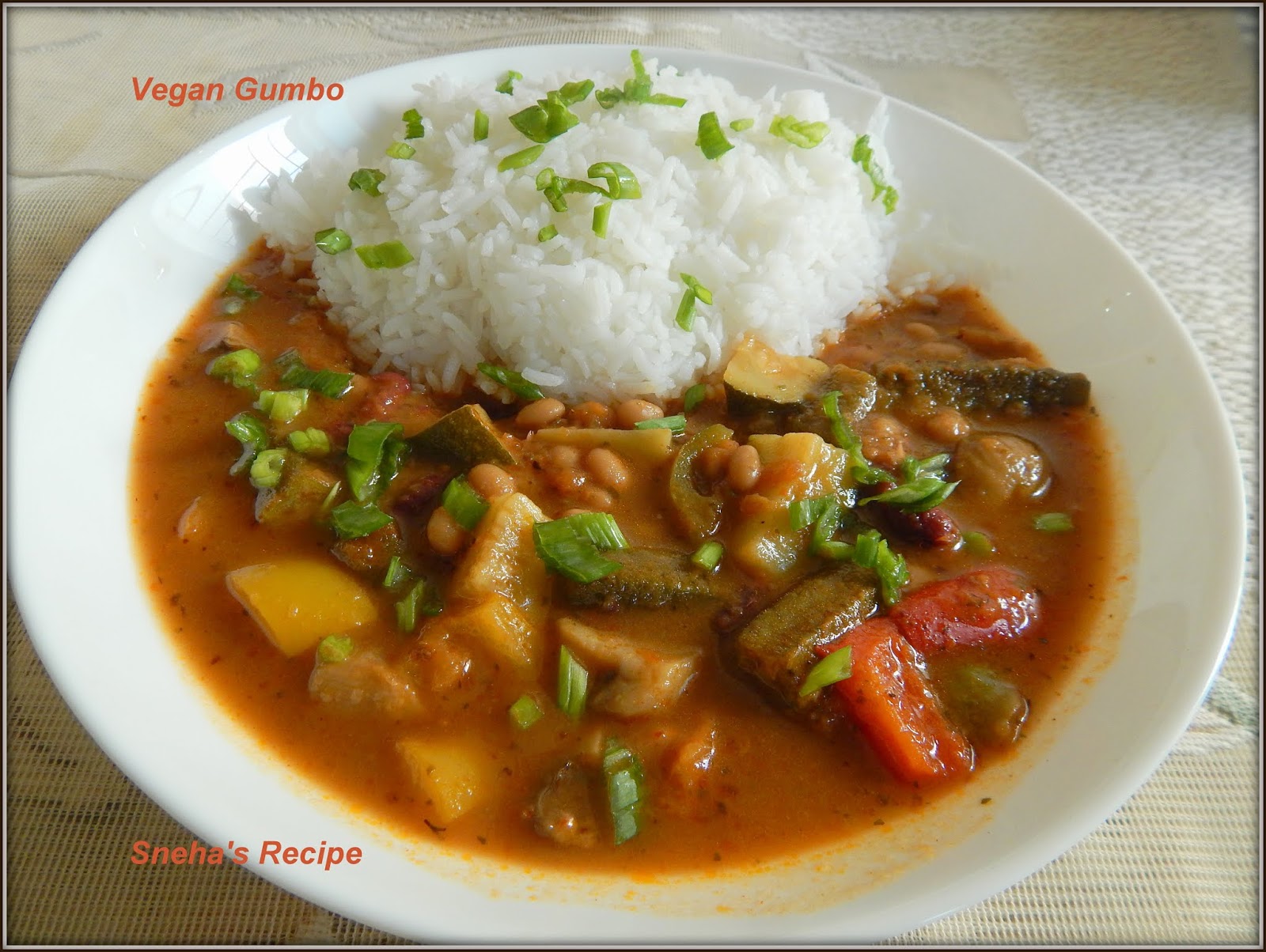 Vegan GumboSoupswappers Sneha's Recipe