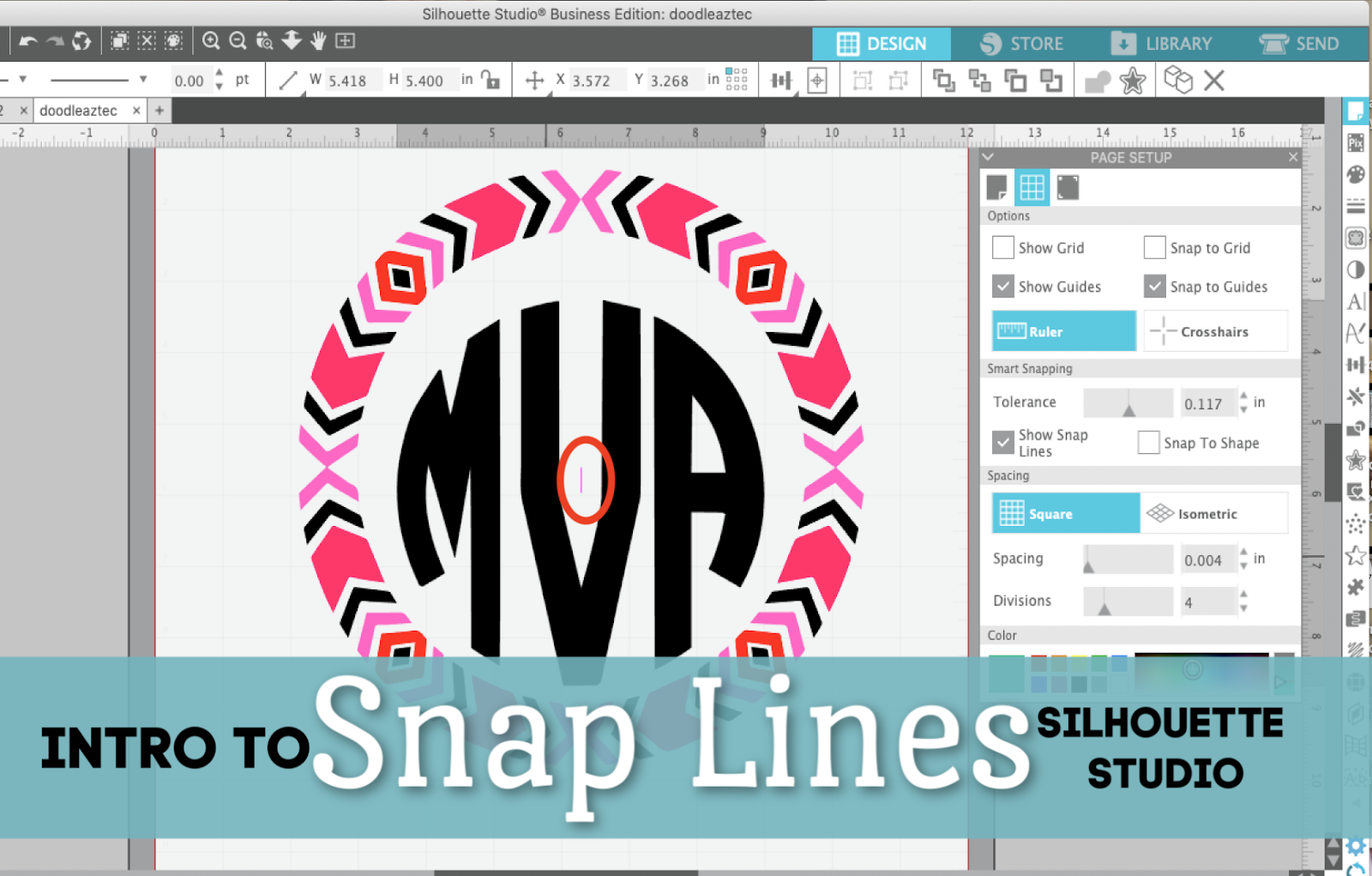 Intro to Snap Lines in Silhouette Studio V4.4 Silhouette School
