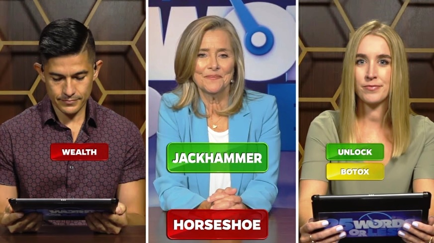 Game show follies: 25 words, 2 years