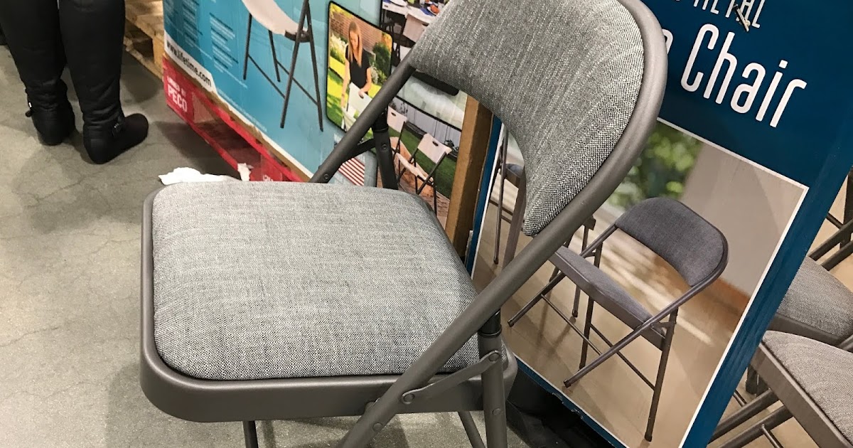 Maxchief Upholstered Metal Folding Chair Costco 1267890 