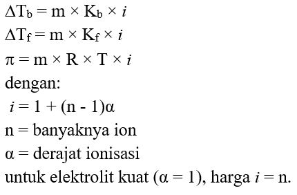 Sifat Koligatif Larutan Elektrolit Masyog Com