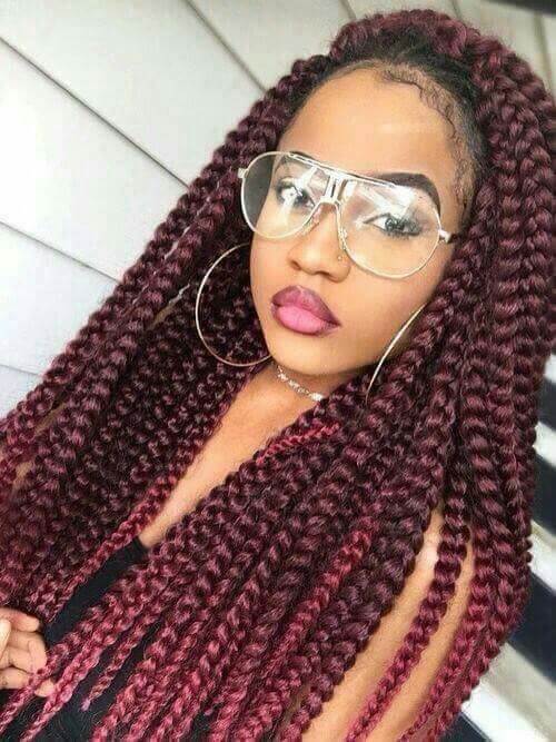 35 Must Have Burgundy Box Braids Hairstyles 2019 For Africans