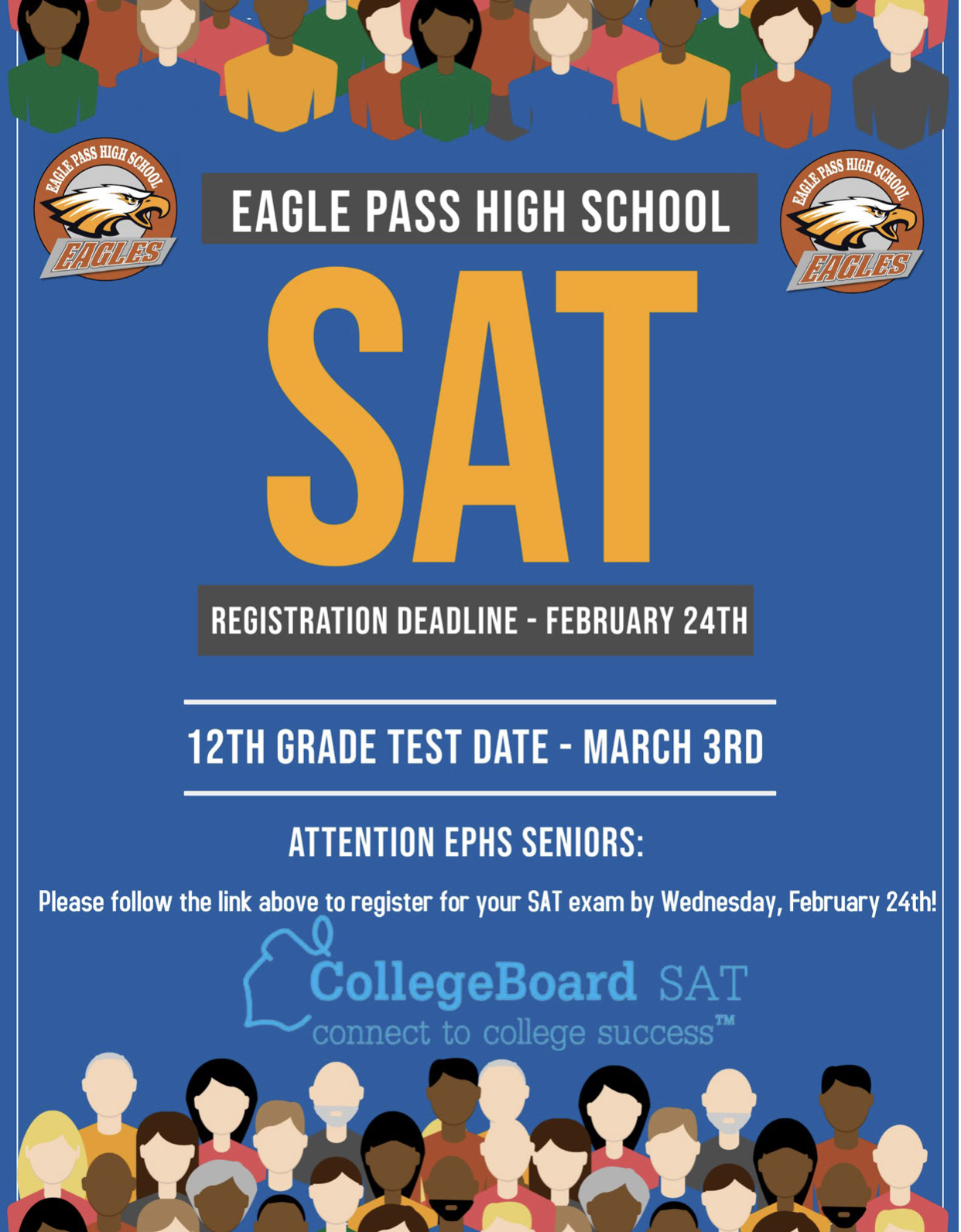 Eagle Pass ISD iVision REMINDER EPHS SENIOR SAT DAY