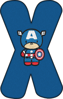 Abecedario del Capitán América Bebé. Captain America Baby Alphabet.