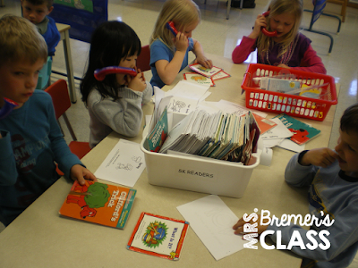 Kindergarten literacy centers and language activities