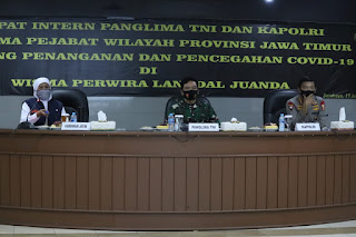 Panglima TNI dan Kapolri Pimpin Rapat Terkait Penanganan Covid-19 di Jawa Timur