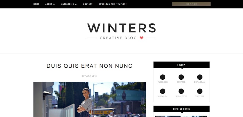 Winters Free Blogger Template