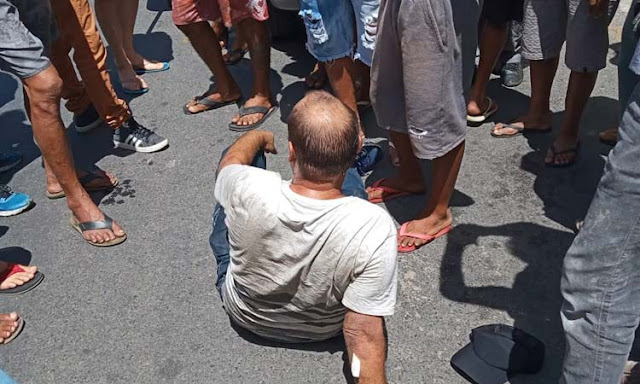 Populares detém homem que empunhava faca para agredir mulher em Jacobina