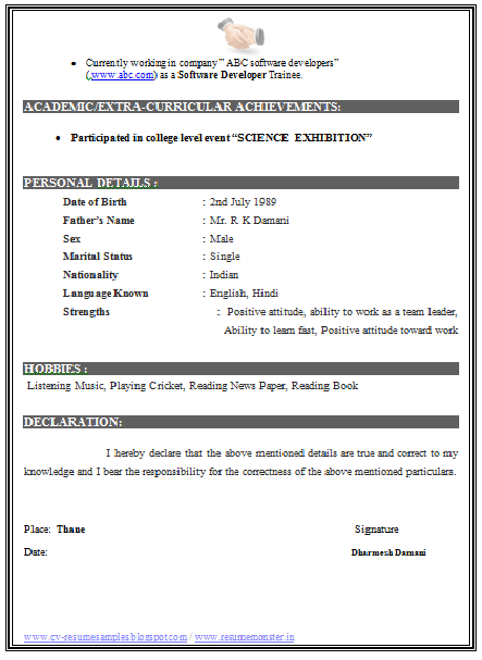 Over 10000 CV and Resume Samples with Free Download: Free Download CV
