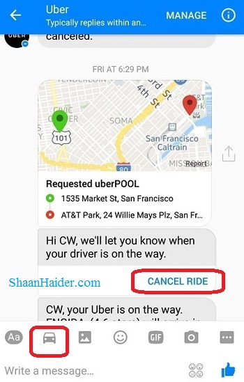 HOW TO : Book UberX and UberPOOL Rides from Facebook Messenger