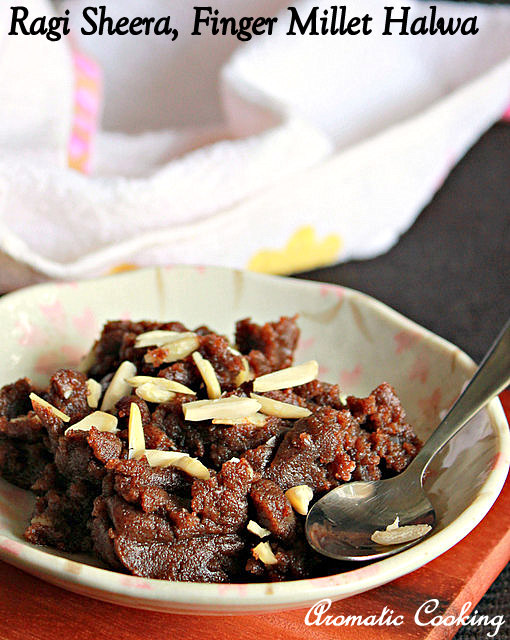 Aromatic Cooking Ragi Sheera, Finger Millet Halwa