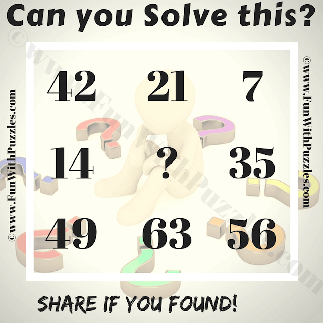 Can you solve this? 42 21 7 14 ? 35 49 63 56