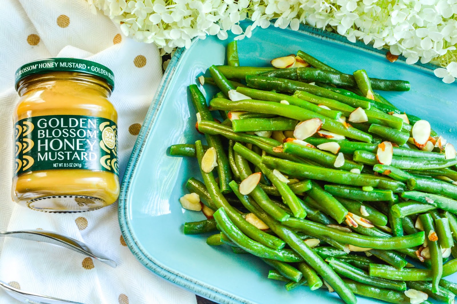 Theresa's Mixed Nuts Honey Mustard Green Beans with Almonds is a Fast