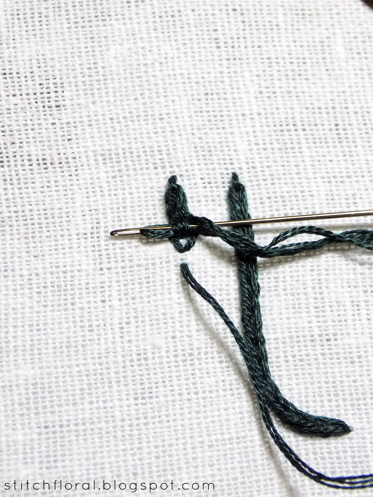 Heavy chain stitch & braided chain stitch tutorial Stitch Floral