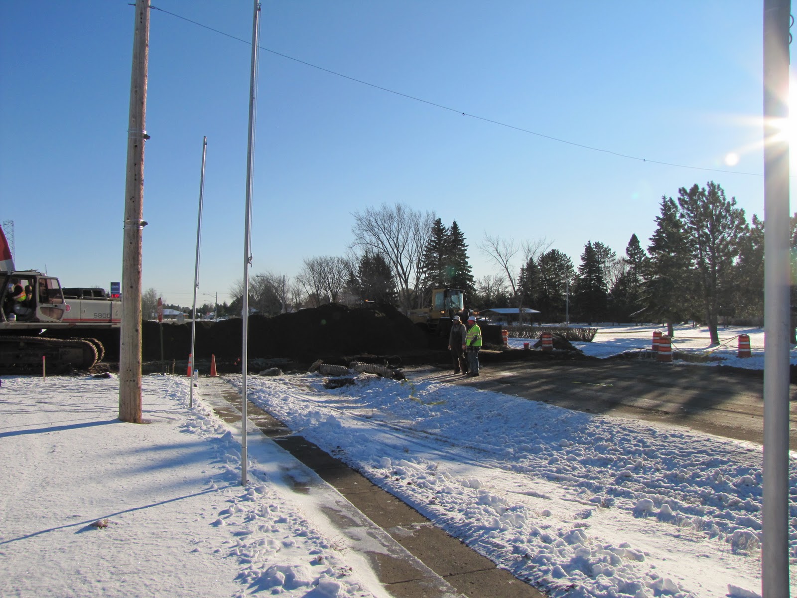 Babbitt, Minnesota Babbitt Shopping Center Water Line Project Under Way.