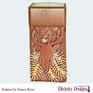 Custom Dies: Treat Tower; Deer Silhouette; Pinecones & Pine Branches  Papers: Winter