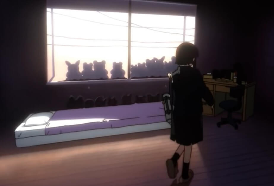 lain in her bedroom (serial experiments lain)